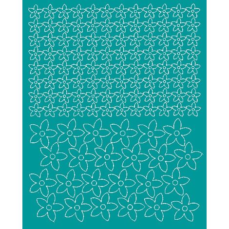 Autocollants floraux pour casque de vélo, 120 pièces, turquoise brillant