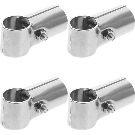Lot de 4 colliers de serrage en T pour clôture grillagée, en acier inoxydable, avec vis et écrous, pour usage domestique. (1/5)