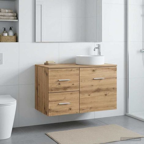Gabinete de baño intermedio Madera envejecida 30 x 44,5 x 50 cm