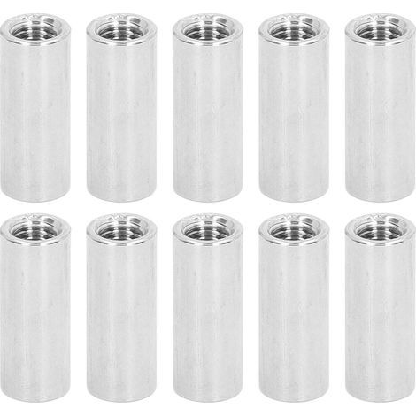 Runde Verbindungsmutter M8x1, 25 L30mm, Kupplungsmuttern aus Edelstahl, Gewindestangensatz, 10 Stück (1/5)