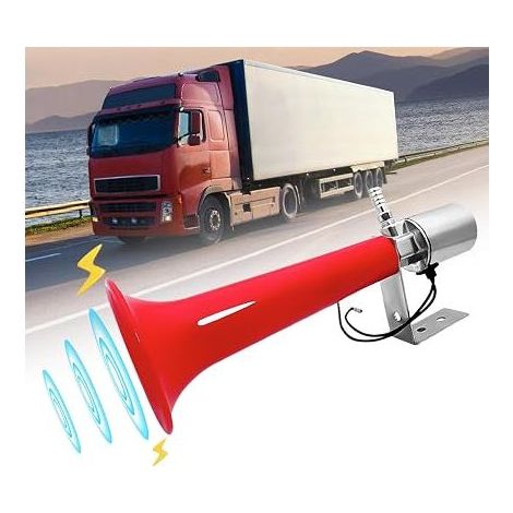 12V/24V compressed air horn for truck, caravan (1/5)