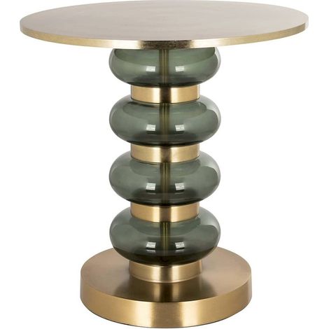 Table d'appoint élégante verte - Vert foncé et or (1/3)