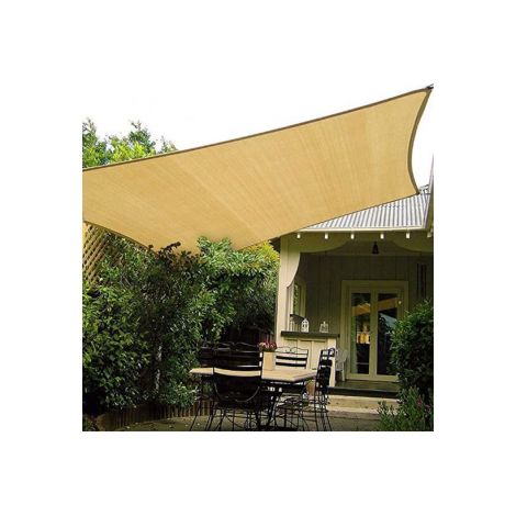 Tenda a vela, telo ombreggiante gazebo, piscina, giardino quadrata 5x5mt
