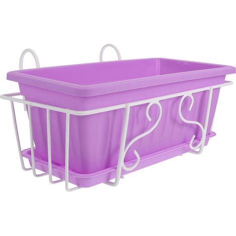 Support suspendu pour pots de fleurs à usage domestique (1 pièce) - Présentoir à plantes violet (1/5)