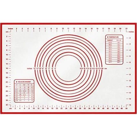 Tapis de cuisson - Rouge - 60x40 cm - Silicone anti-adhésif - Réutilisable - Facile à nettoyer (1/4)