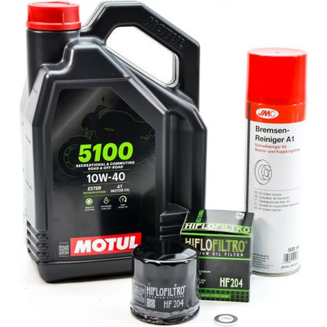 Kit Entretien Vidange Standard pour TRIUMPH Daytona 650 de 2005 - MOTUL 5100 10W40 4L