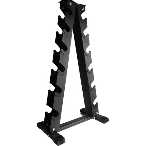 Rack Body Revolution haltères 6 niveaux A-Frame – Rangement vertical pyramidal – Acier poudré robuste – Capacité 400kg – Compatible néoprène et caoutchouc – Pour home gym et salle de sport (1/5)
