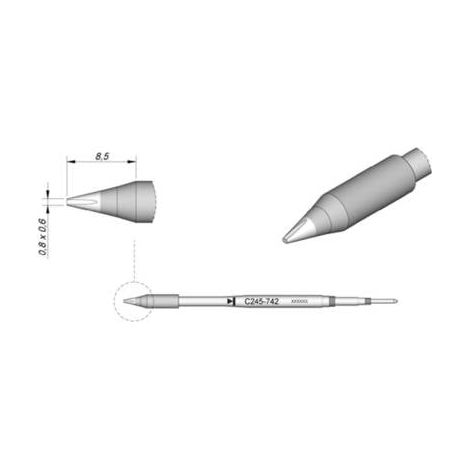 JBC Tools C245742 punta cincel metálica para soldadura