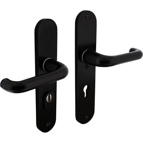 Quincaillerie de porte dérobée Aurano Protection anti-traction PC 72mm aluminium noir - 0023.379736 (1/2)