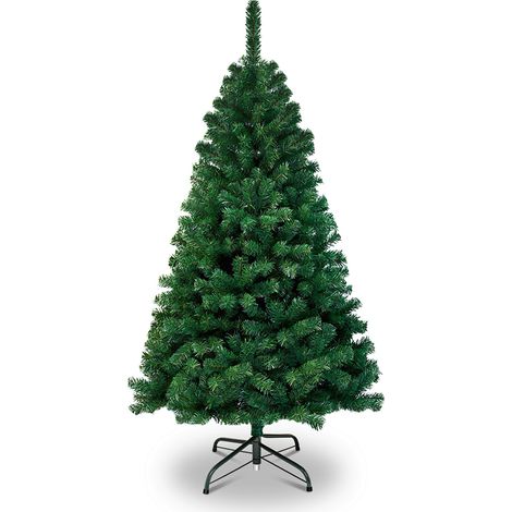 Randaco Künstlicher Weihnachtsbaum 180cm Tannenbaum Christbaum Kunstbaum Dekobaum mit Baumständer Weihnachtsdeko Grün PVC (1/5)