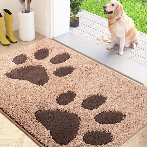 Paillasson Interieur 80 x 120 cm, Tapis d'Entrée Antidérapant et Lavable en Machine, Tapis de Sol Douces Absorbantes pour Chien, Entrée, Porte, Couloir (1/5)