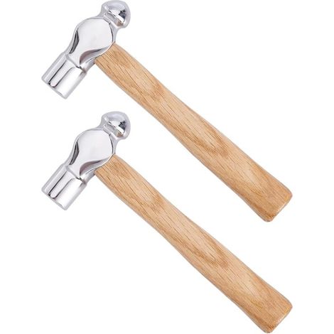 2pcs Marteau à panne ronde Marteau en acier au carbone Marteau à bijoux en métal Marteau en métal -DOUble face Marteau en acier portatif pour Estampage de réparation de formage de métal-DOU (1/4)