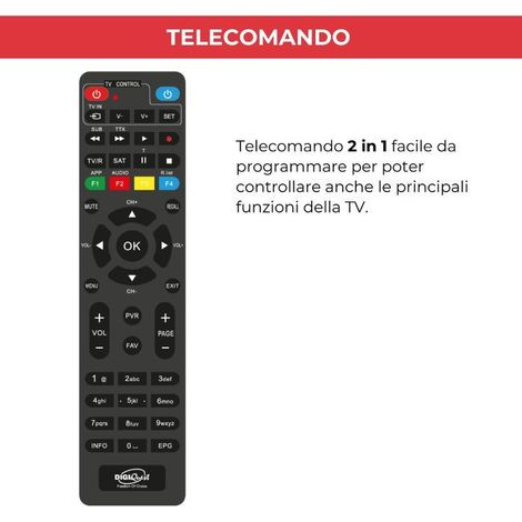 Digiquest Microsat Retro TV Decoder Satellitare Tivùsat
