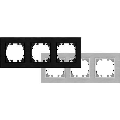 Cadre en aluminium pour 3 modules - FL Noir - Ledme - FL-50-B (1/5)