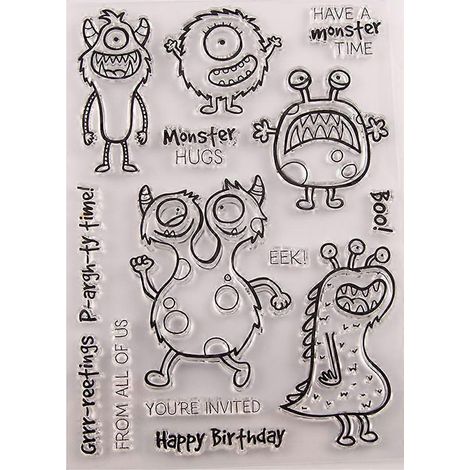 für Monster Silikon-Klarsichtstempel DIY Scrapbooking Prägung Fotoalbum Dekor