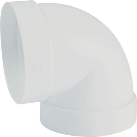 Codo 90° circular blanco  Ø125  Ø125