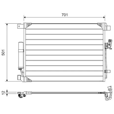 Condenseur, climatisation Valeo 822605 NISSAN 921004KJ0A 921004KJ1A