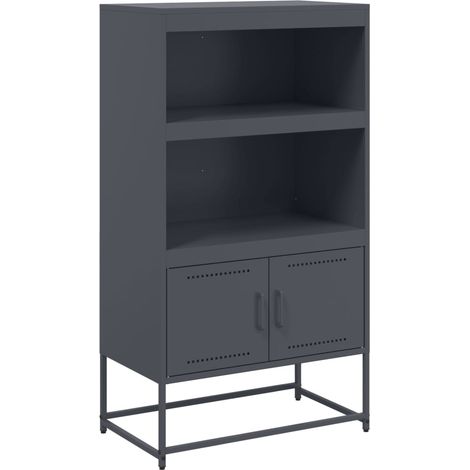 Credenza cassettiera cassettiera mobile contenitore organizer cucina soggiorno soggiorno alto 68,5 x 38,5 x 123,5 cm acciaio antracite 020032206