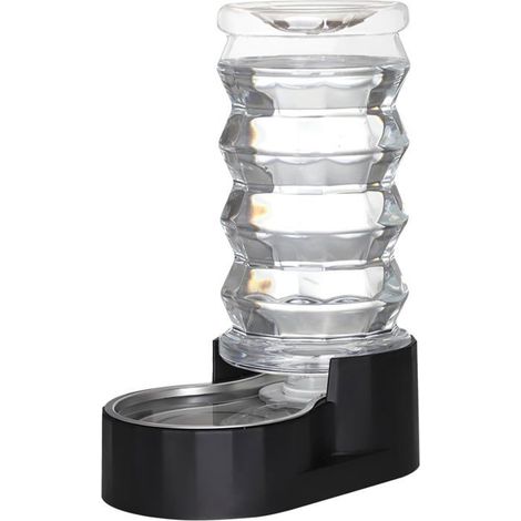 Lagre Distributeur D'Eau Automatique Pour Chien En Acier Inoxydable Noir 8 L Idéal Pour Les Maisons Familiales Et Les Activi[CA173] (1/5)