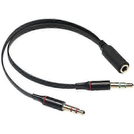 Câble répartiteur audio 3,5 mm pour casque/microphone, câble d'extension auxiliaire femelle vers double mâle pour casque/microphone 2025 (1/5)