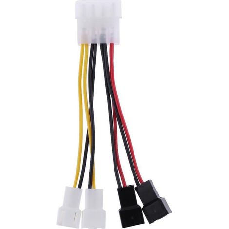 4-poliger Molex-Stromkabeladapteranschluss für 12V/5V 3-polige Computerlüfter. (1/5)