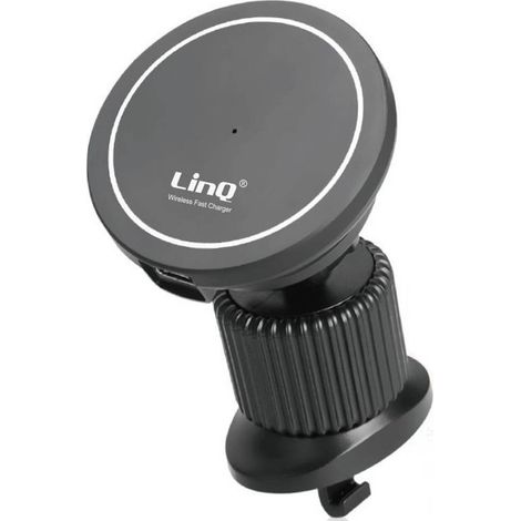 Linq - Caricabatteria Wireless Magnetico Presa Aria Auto 360° Qi 15 W Smartphone C3524 - (1/2)