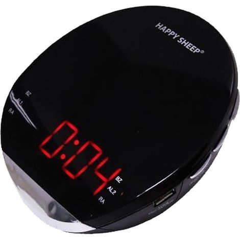 TrAdE Shop Traesio - Radio Sveglia Radiosveglia Orologio Da Tavolo Am/fm Digitale Lcd Led Rosso - (1/5)