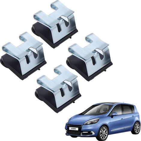 4 pcs Crochet de Pare Soleil Arrière, Compact et Portable, Pare Soleil Scenic 3, pour Rideau de Fenêtre de Porte Arrière Pièce de Rechange 964000020R Compatible avec Renault Scenic 3 MK3 (1/5)