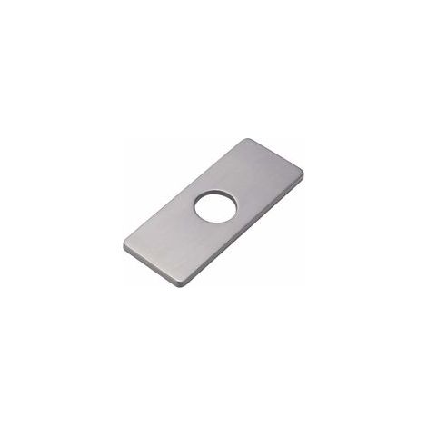 Plaque de pont carrée en acier inoxydable pour robinet d'évier monotrou – Joint en mousse étanche – Installation facile – Couverture trous inutilisés (1/5)