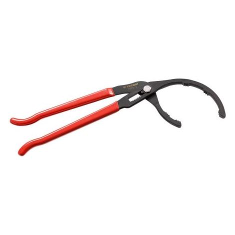 Facom – Pince à filtre 95-178 mm – Pince forgée pour filtres à huile poids lourds – Réglages rapides 8 positions – Denture triangulaire pour bonne prise