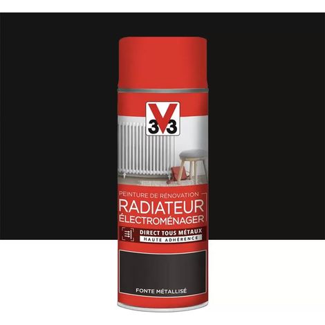 Aérosol Peinture De Rénovation V33 Radiateur Électroménager Fonte Métallisé 0,4 L