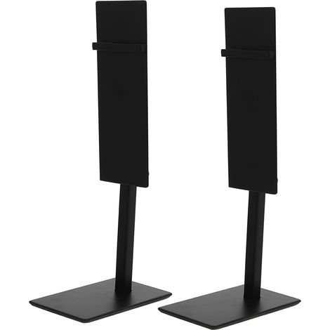 Présentoir à Chaussures en Acier Inoxydable Noir Réglable 2 Pièces 140X50 MM pour Talons Hauts Support Métallique pour Présentation et Exposition en Magasin ou Domicile (1/5)