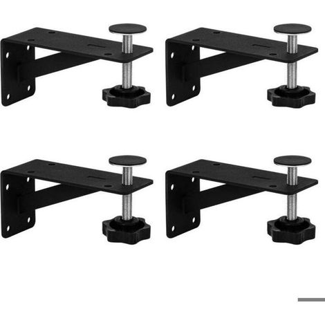 Support d'évier sous plan réglable - LON® - Kit 4 pièces - Noir - Charge 100 kg (1/5)