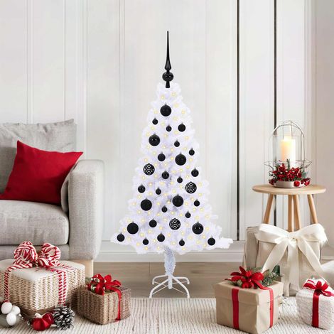 Sapin de Noël artificiel avec 150 LED Blanc 120 cm PVC et Acier vidaXL