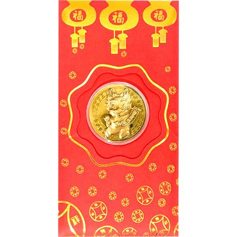 Chinesischer roter Umschlag, Jahr des Drachen, Goldfolie, Glücksbringer, roter Umschlag für Frühlingsfest und Neujahr, Typ 6 (1/2)
