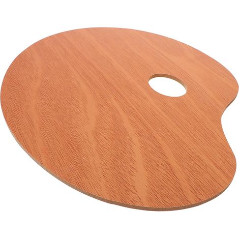 Palette De Peinture Bois pour Mélange Palette Ovale avec Trou pour Pouce Plateau pour Peinture à Huile Aquarelle (1/5)