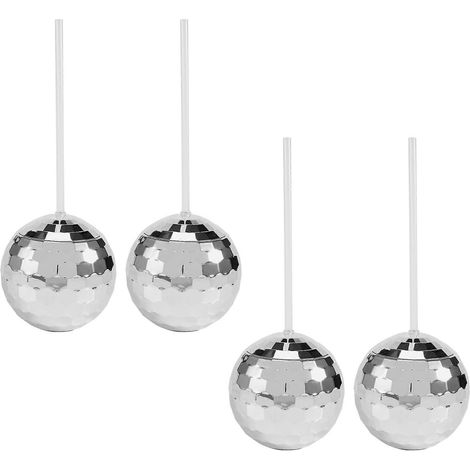 Set mit 4 Discokugelbechern, Cocktailbechern für Partygetränke