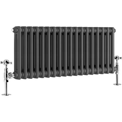 Warmehaus Traditional Double Anthracite Radiator 300 x 830mm (1/5)