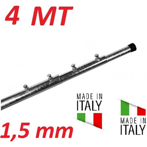 Palo Telescopico Pesante 4 Metri 2 X 2 Metri Da 1,5 Mm Zincato A Fuoco Made In Italy (4 Mt) 4 METRI