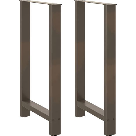Bartischbeine Naturstahl 2 Stk. 60x(100-101) cm Stahl
