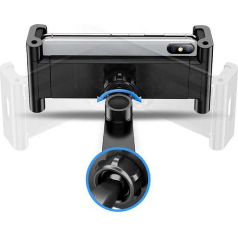 Support de tablette et téléphone portable réglable pour siège arrière de voiture (iPad) - Rouge (1/5)