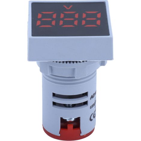 Indicateur de tension numérique à panneau dépoli AD16-22FSV, 60-500 V CA, rouge (1/5)