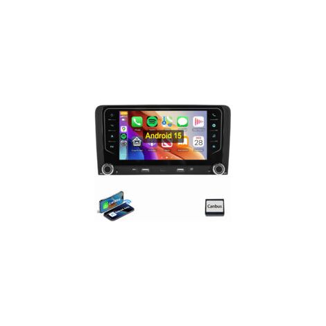 Pour AUDI A3 8P 2003-2012 Android 15 Autoradio Apple Carplay GPS WIFI USB Type-C 2+32G (1/5)
