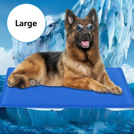 Selbstkühlende Sommer-Kuschelmatte für Hunde und Katzen - Blaues Design, Tragbare Polyester - 109,22 cm Multicolor Korb (1/5)