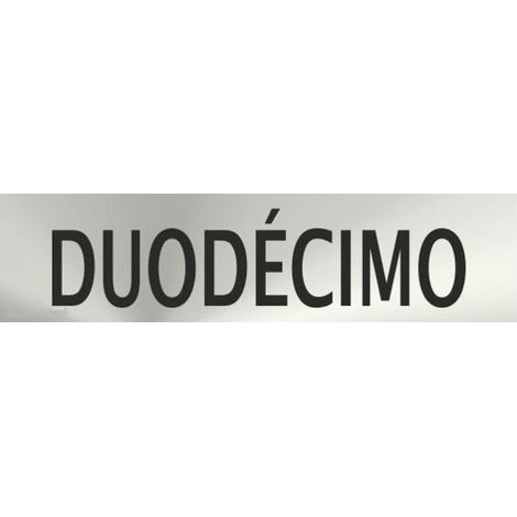 Señal informativa acero inoxidable de número ordinales Duodécimo de 0'8mm 50 x 200 mm SEKURECO (1/2)