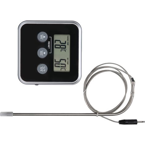 Thermomètre numérique à viande avec minuteur pour four, barbecue et cuisine.-AquaForge (1/5)