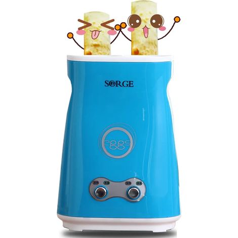 (Double cylindre bleu) Appareil électrique 220 V entièrement automatique pour rouleaux de printemps, saucisses et petit-déjeuner (1/5)