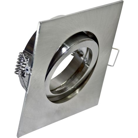 Faretto Incasso Oil Orientabile Quadrato Alluminio Nero Satinato 1 Luce Gu10