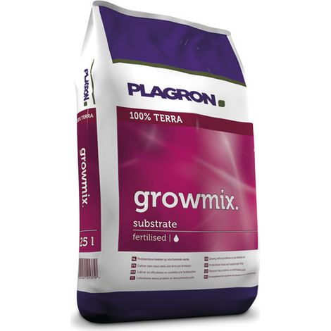 Terreau croissance et floraison 25L – Avec perlite pour drainage optimal – Pré-fertilisé pour développement racinaire – Growmix – Plagron