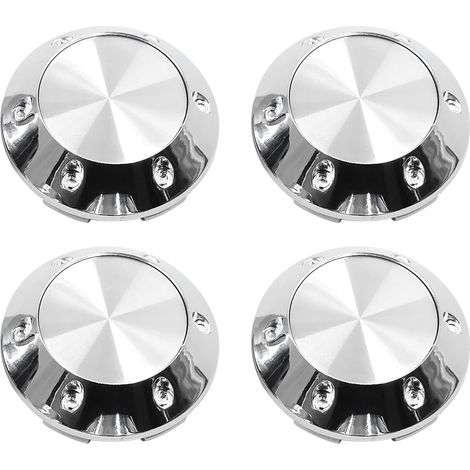 Argenté 68mm Centre Roue Voiture Enjoliveurs avec Badge Autocollant 4pcs (1/5)